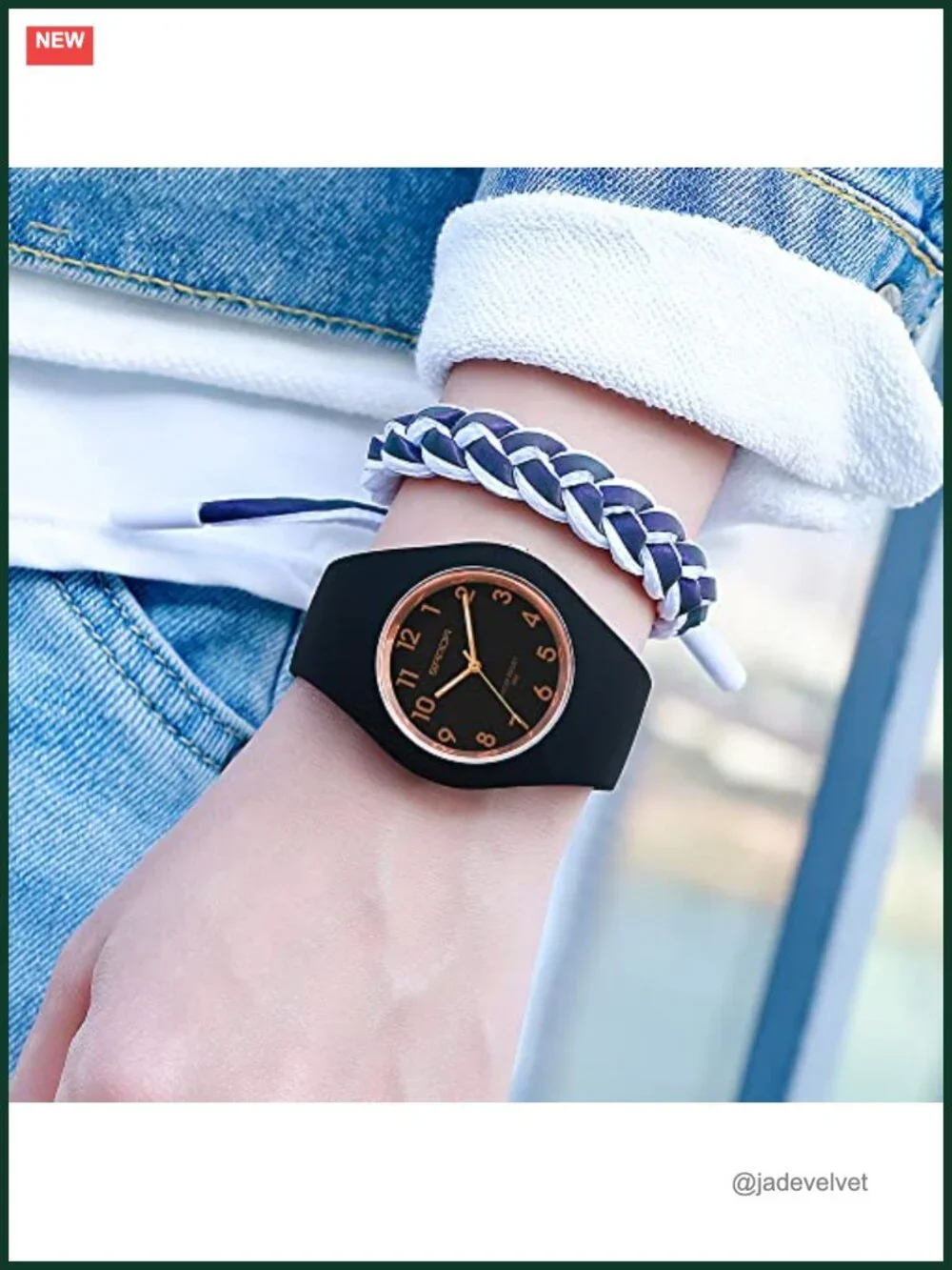 Women's Analog Watch Silicone Jelly Strap Japanese Quartz 3ATM Water Resistant